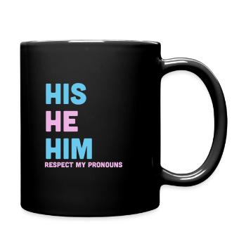 Gay Pride Transgender LGBTQ - Full Colour Mug - black - Right