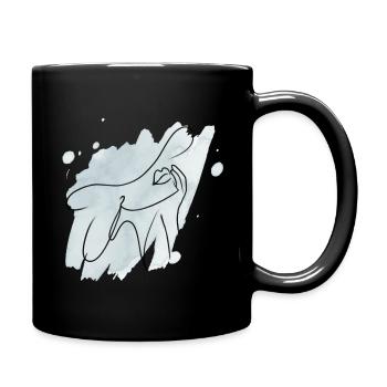 Beauty Fashion Woman - Modern and abstract - Full Colour Mug - black - Right