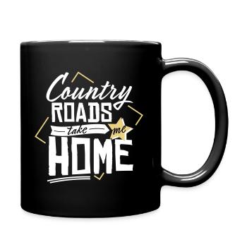 Country Roads Take Me Home - Full Colour Mug - black - Right