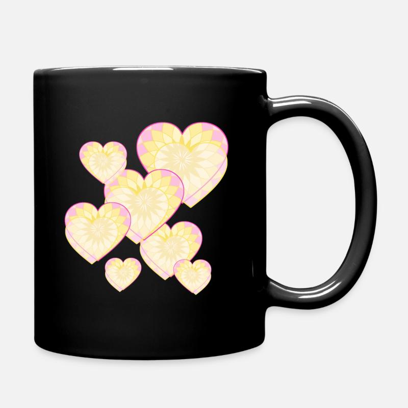 Coeurs - Mug uni - noir