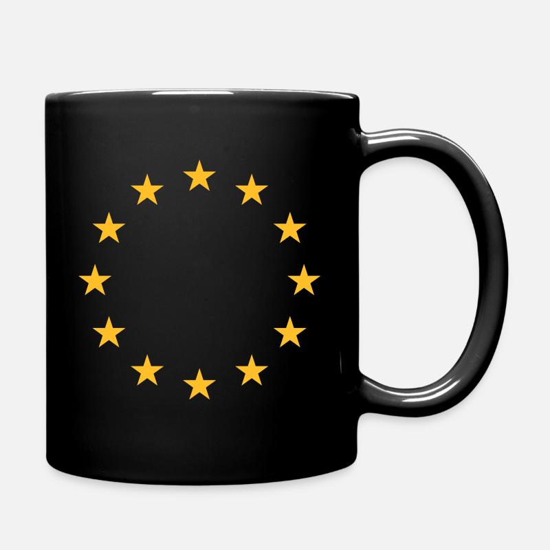 EU flag stars - Full Colour Mug - black