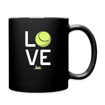 Love Tennis Player Tennis Coach Cool Tennis Themed - Tasse einfarbig - Schwarz - Rechts