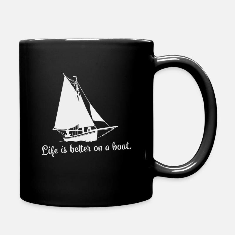 Segeln Segelboot - Tasse einfarbig - Schwarz
