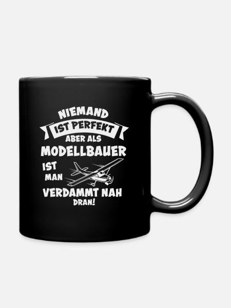 Modellflug RC Flugzeug Modellflieger - Tasse einfarbig - Schwarz