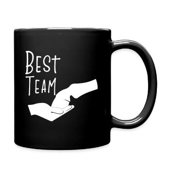 Cooles Pferde Shirt - Bestes Team Pferd + Mensch - Tasse einfarbig - Schwarz - Rechts
