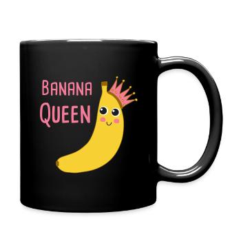 Kawaii Bananenkönigin Bananengeschenkidee - Tasse einfarbig - Schwarz - Rechts