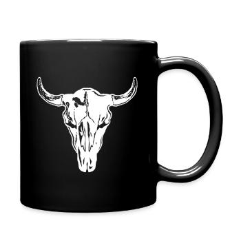 Crâne de taureau - Mug uni - noir - Droite