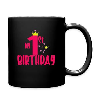Mon premier anniversaire - Mug uni - noir - Droite