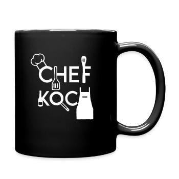The chef - for chefs and cooks - Full Colour Mug - black - Right
