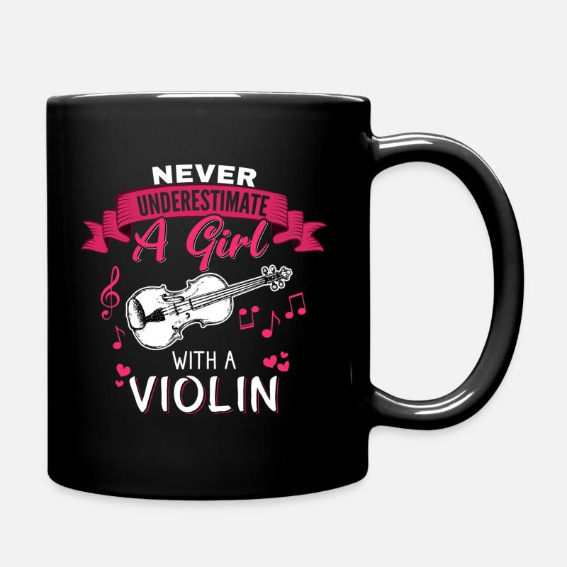 Never underestimate a Girl with a Violin - Mug uni - noir
