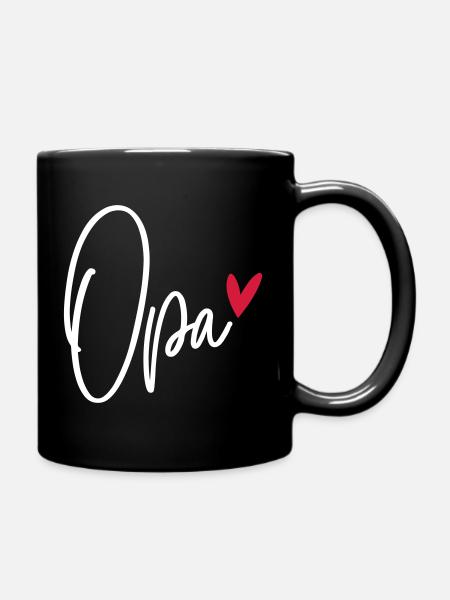 Opa - Tasse einfarbig - Schwarz