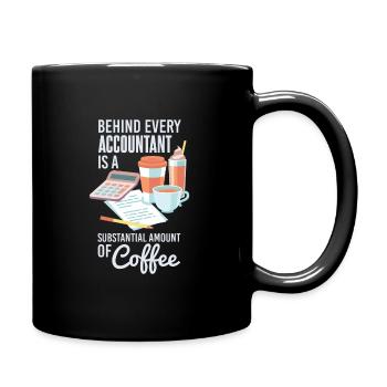 Accountant and Coffee Funny Sayings Office - Full Colour Mug - black - Right