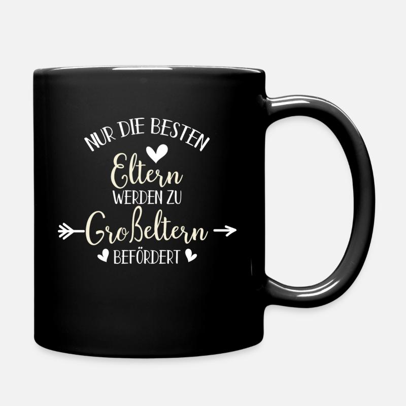 Schwangerschaftsankündigung Geschenkidee - Tasse einfarbig - Schwarz