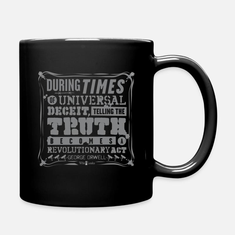 Citation d'Orwell - Acte révolutionnaire - Mug uni - noir
