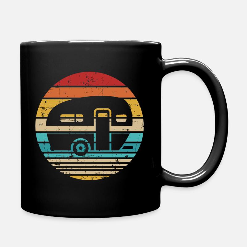 Wohnwagen - Tasse einfarbig - Schwarz