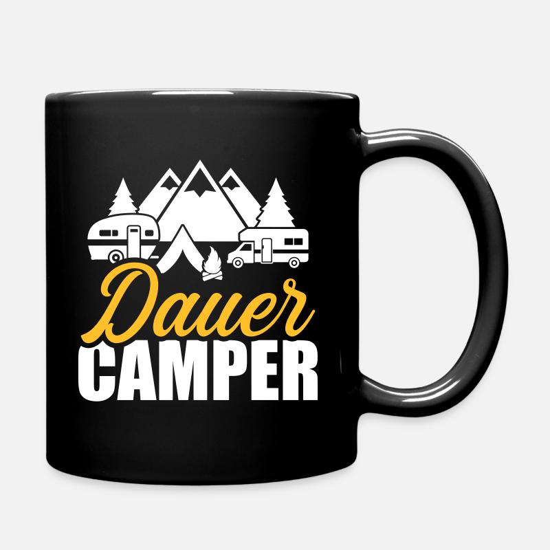 Camping - Tasse einfarbig - Schwarz