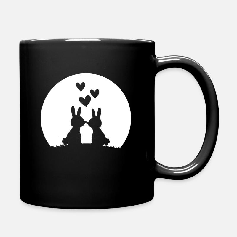 Mon lapin - Un doux couple de lapins amoureux - Mug uni - noir