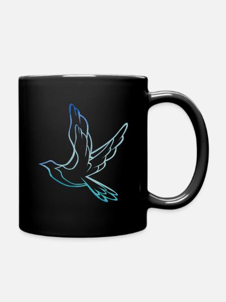 Vögel - Tasse einfarbig - Schwarz