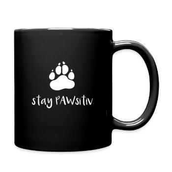 Stay Pawsitiv - Patte de chat - Mug uni - noir - Droite