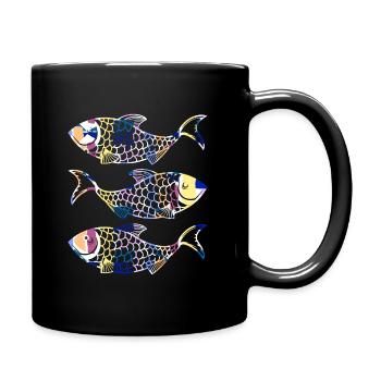 Pisces - Full Colour Mug - black - Right
