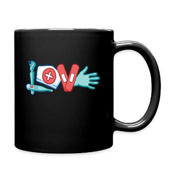 Infirmière, aide-soignant, love, cadeau de clinique - Mug uni - noir - Droite