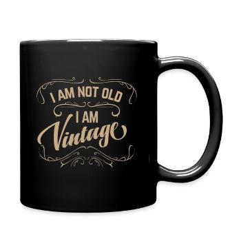 Not old but vintage - Full Colour Mug - black - Right