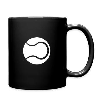 Tennis Tennisball Ball Tennisbälle Tennisspieler - Tasse einfarbig - Schwarz - Rechts