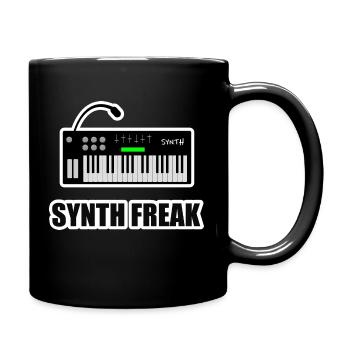 Synth Freak Keyboarder Musiker Music Design - Tasse einfarbig - Schwarz - Rechts