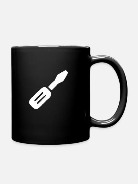 Schraubenzieher Werkzeug Handwerk Schraubendreher - Tasse einfarbig - Schwarz