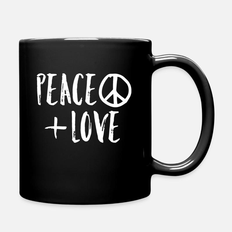 Paix Amour - Mug uni - noir