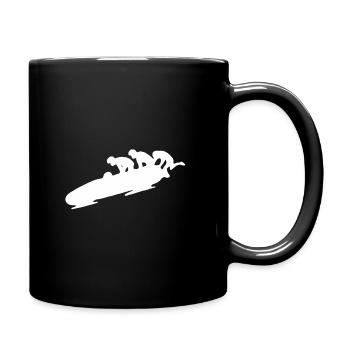 4er Bob Bobsport Rennbob Wintersport Winter Sport - Tasse einfarbig - Schwarz - Rechts