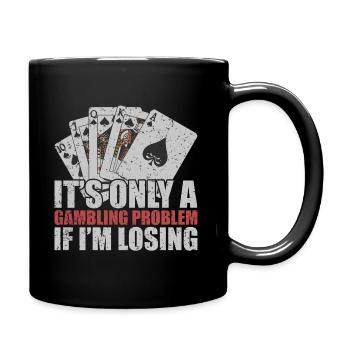 Gambling Poker - Full Colour Mug - black - Right