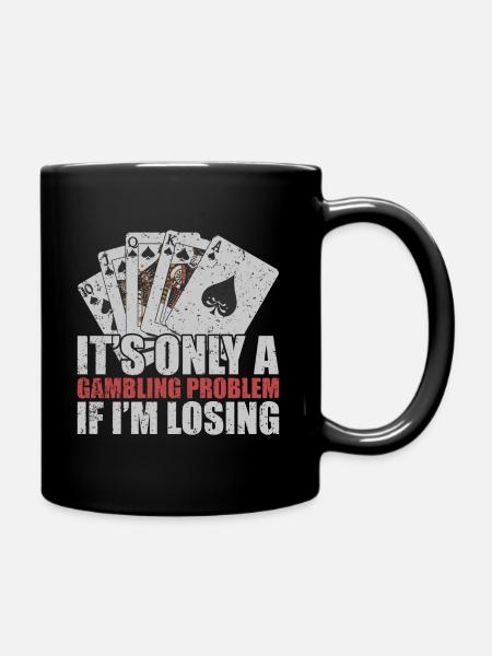 Glücksspiel Poker - Tasse einfarbig - Schwarz