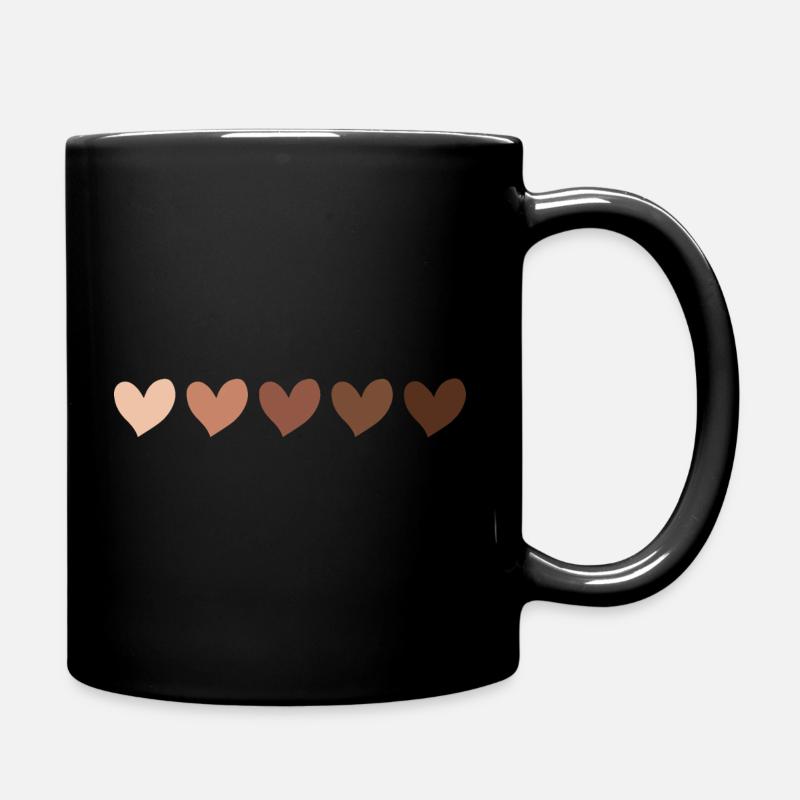 Chemise End Racism Black lives matter Hearts - Mug uni - noir