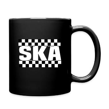 Ska Karo schwarz weiß - Tasse einfarbig - Schwarz - Rechts