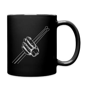 Drummer drumsticks - Full Colour Mug - black - Right