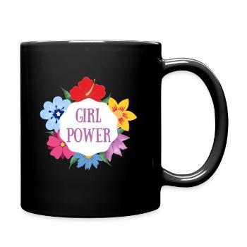 Frauenpower - Tasse einfarbig - Schwarz - Rechts