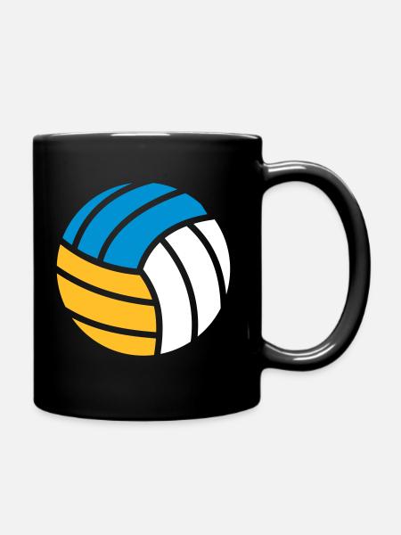 Beachvolleyball - Tasse einfarbig - Schwarz