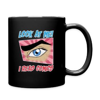 Comic Retro Cartoon - Tasse einfarbig - Schwarz - Rechts