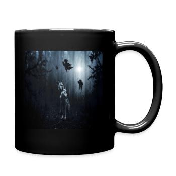 Loup - Mug uni - noir - Droite