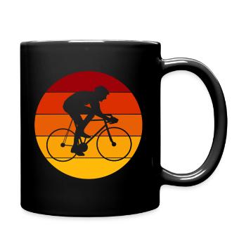 Cyclistes de course en cercle - Mug uni - noir - Droite