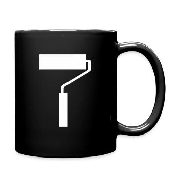 Pinsel Lackieren Maler Lackierer Pinseln Malen - Tasse einfarbig - Schwarz - Rechts