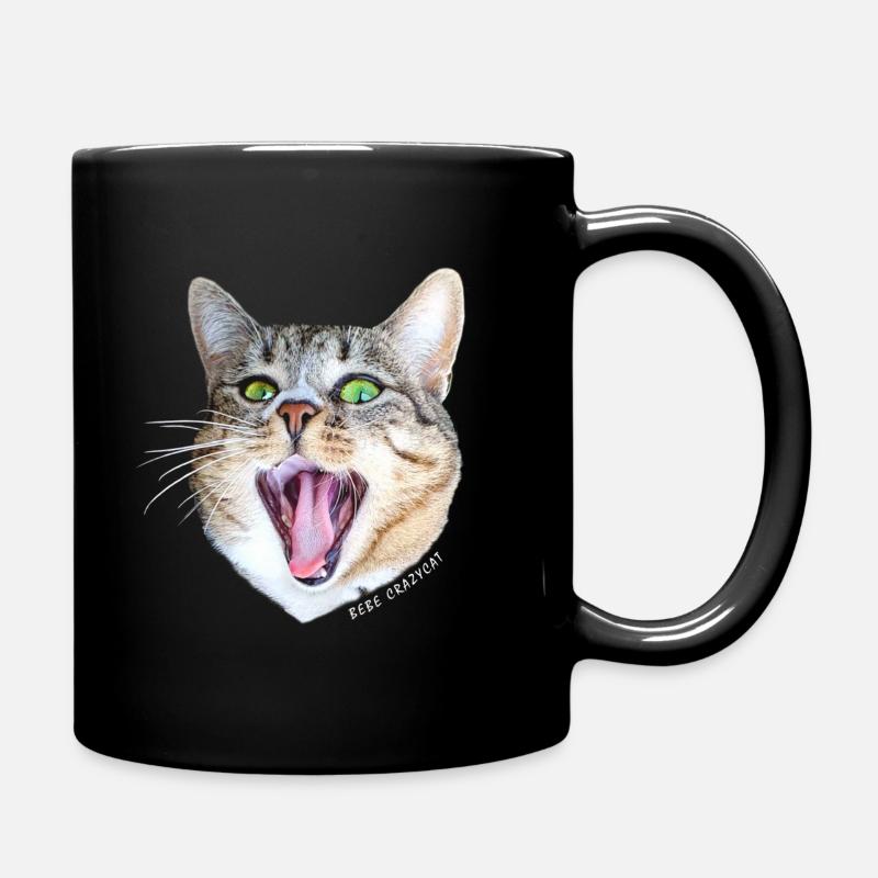 Baby Crazycat White - Full Colour Mug - black