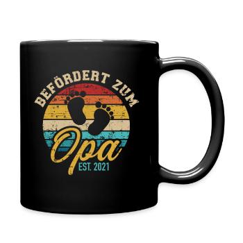 Opa 2021 - Tasse einfarbig - Schwarz - Rechts