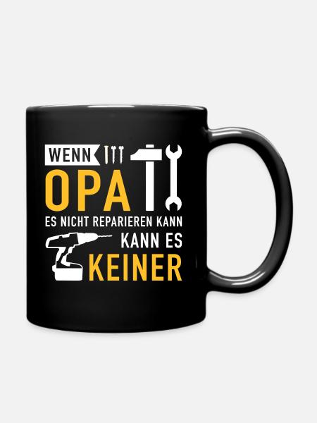 Opa - Tasse einfarbig - Schwarz