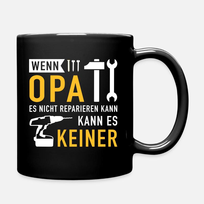 Opa - Tasse einfarbig - Schwarz