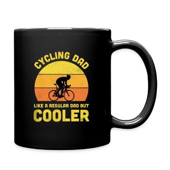 Vintage retro Cycling Bicycle Dad Fathers Day Gift - Full Colour Mug - black - Right