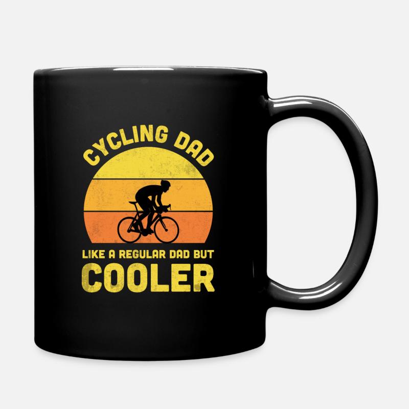 Vintage retro Cycling Bicycle Dad Fathers Day Gift - Full Colour Mug - black