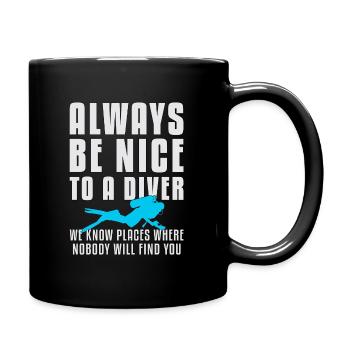 Plongée Plongée Plongeur Mer Eau Idée cadeau - Mug uni - noir - Droite