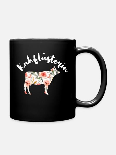 Kuhflüsterin - Tasse einfarbig - Schwarz